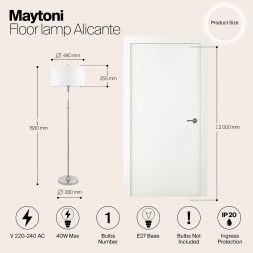 Торшер Maytoni Alicante MOD014FL-01N