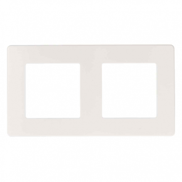 Рамка 2-постовая ЭРА 12 сатин белый 12-5102-01 Б0052509