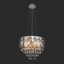 Подвесная люстра Eurosvet Lianna 10123/8 хром/прозрачный хрусталь Strotskis Smart