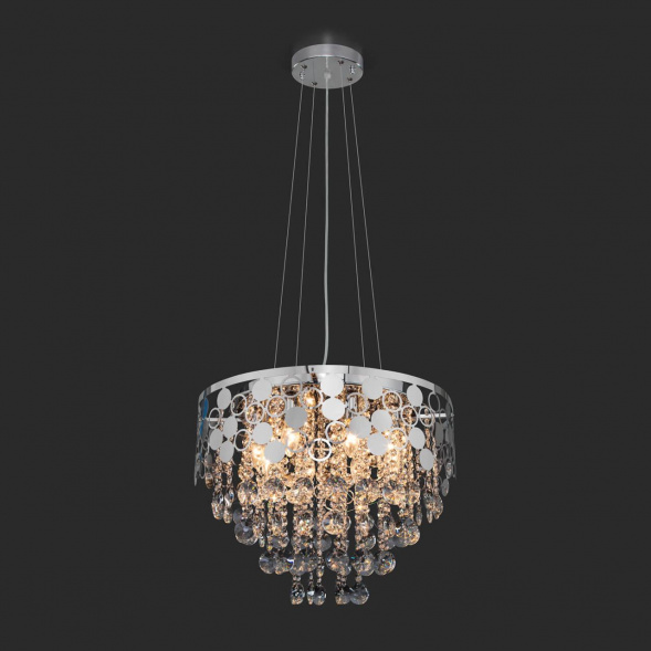 Подвесная люстра Eurosvet Lianna 10123/8 хром/прозрачный хрусталь Strotskis Smart