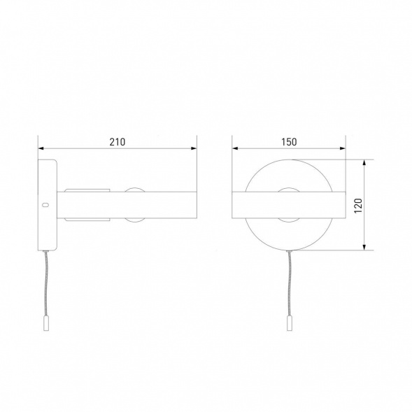 Бра Eurosvet Klark 70056/1 черный