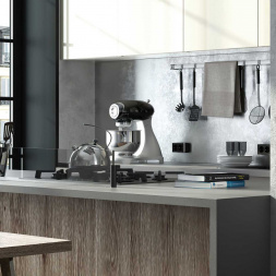 Розетка двойная с заземлением Werkel Gallant черный/хром W5072135 4690389164705