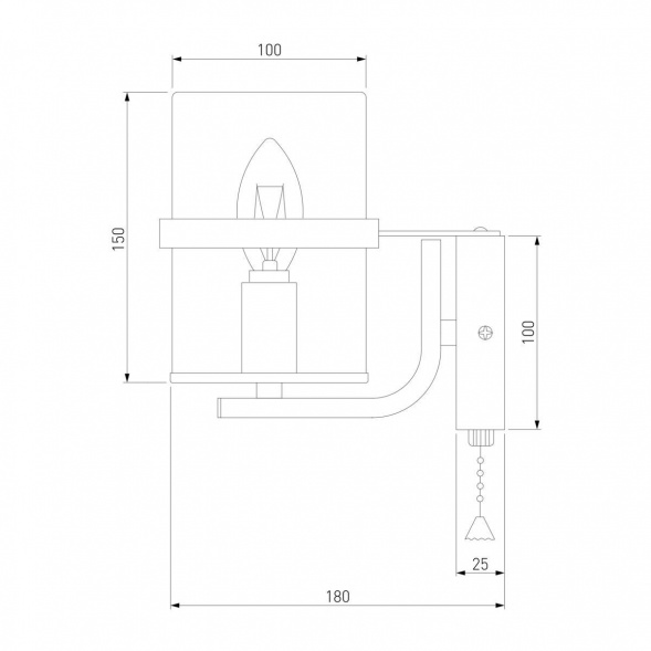 Бра Eurosvet 60085/1 античная бронза
