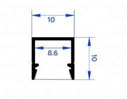 Профиль алюминиевый накладной AMBRELLA LIGHT ILLUMINATION GP1650AL