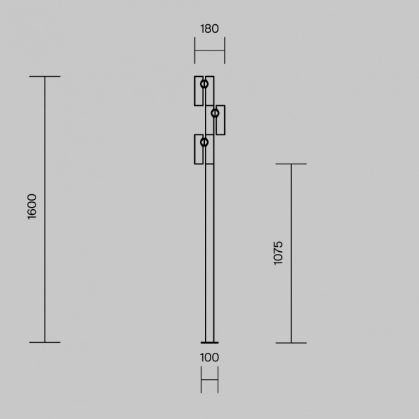 Садово-парковый светильник Maytoni Outdoor O494FL-L30B3K