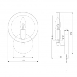 Бра Eurosvet Gallo 70121/1 черный