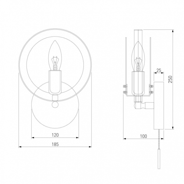 Бра Eurosvet Gallo 70121/1 черный
