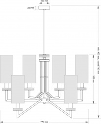 Подвесной светильник KUTEK GENOVA GEN-ZW-6(P/A)