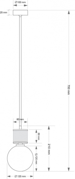 Подвесной светильник KUTEK ERBA ERB-ZW-1(ZM/2)B